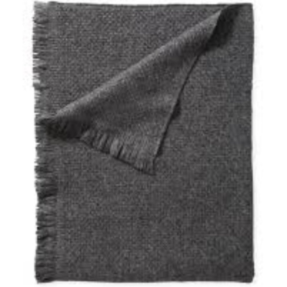 New! Serena & Lily Milo Alpaca Throw Charcoal Grey